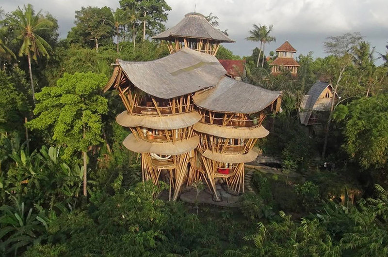Bambusový dům na Bali