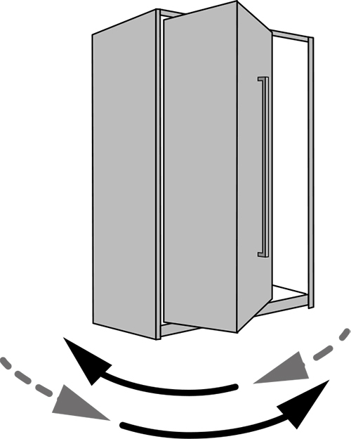 Pull to move Silent – Lehkým zatažením za úchytku pootevřete dveře a od úhlu otevření 35° se budou otvírat samočinně, do zavřené pozice dojedou tlumeně