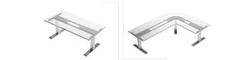 LegaDrive umožňuje synchronizované polohování stolů přímých, zahnutých o 90° či 135°