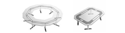 LegaDrive umožňuje synchronizované polohování stolů přímých, zahnutých o 90° či 135°